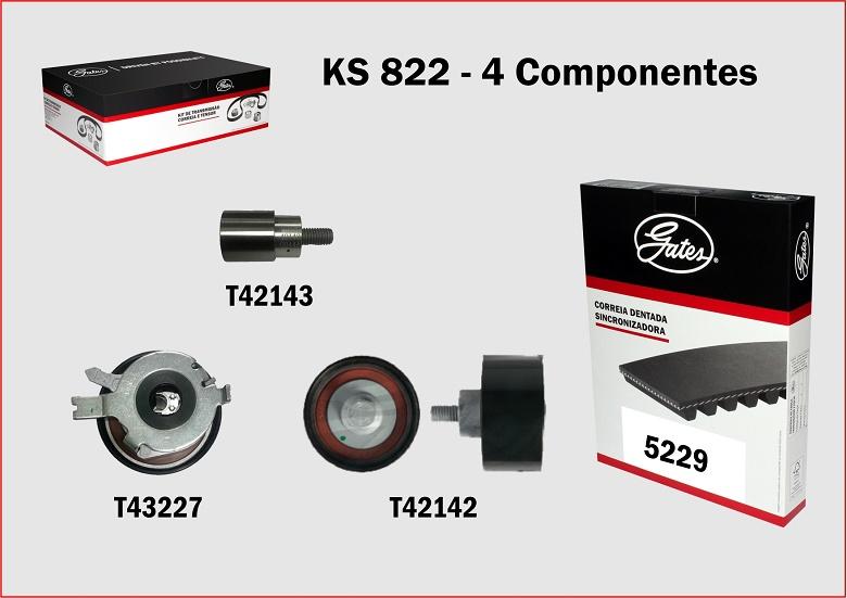 GATES KS822 - Комплект ременя ГРМ autozip.com.ua