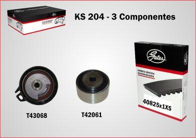 GATES KS204 - Комплект ременя ГРМ autozip.com.ua