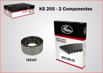 GATES KS205 - Комплект ременя ГРМ autozip.com.ua