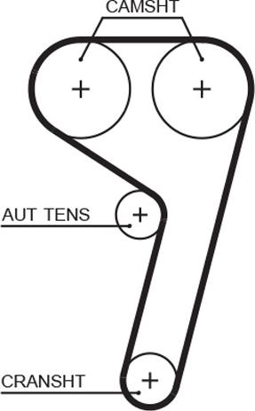 GATES T343 - Ремінь ГРМ autozip.com.ua
