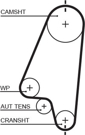 GATES T203 - Ремінь ГРМ autozip.com.ua