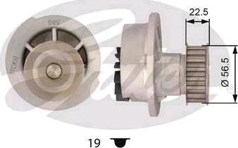 GATES 41080 - Водяний насос autozip.com.ua
