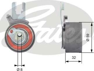 GATES T43165 - Натяжний ролик, ремінь ГРМ autozip.com.ua