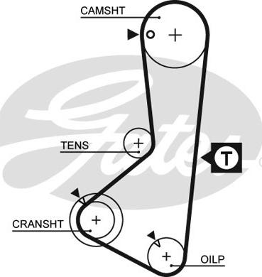 GATES T1063 - Ремінь ГРМ autozip.com.ua