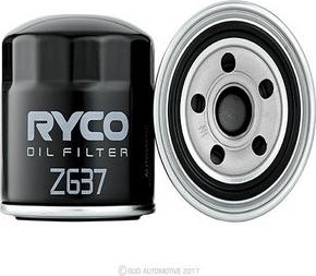 GCG Turbos Australia RY-Z637 - Масляний фільтр autozip.com.ua
