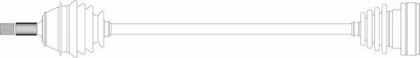 General Ricambi AU3002 - Приводний вал autozip.com.ua