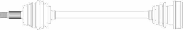 General Ricambi AU3257 - Приводний вал autozip.com.ua