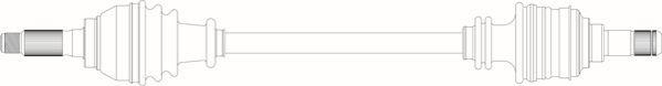 General Ricambi RE3070 - Приводний вал autozip.com.ua