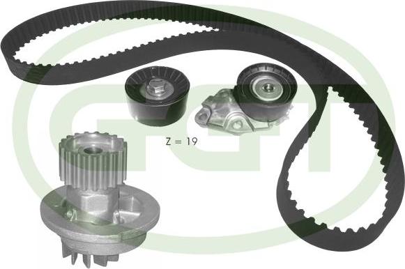 GGT KPA20144 - Водяний насос + комплект зубчатого ременя autozip.com.ua