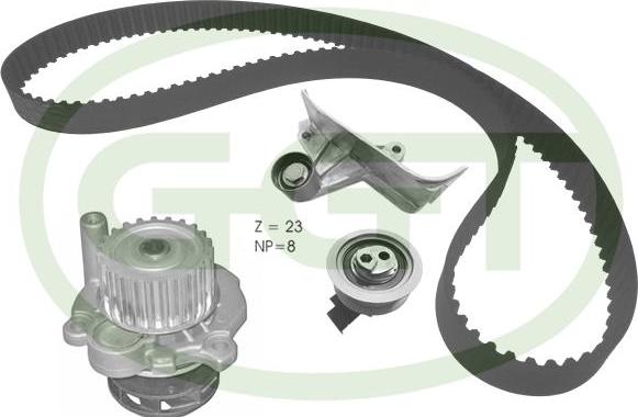 GGT KPA20167 - Водяний насос + комплект зубчатого ременя autozip.com.ua