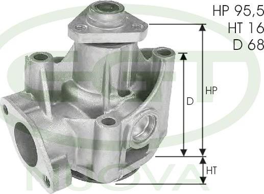 GGT PA00806 - Водяний насос autozip.com.ua