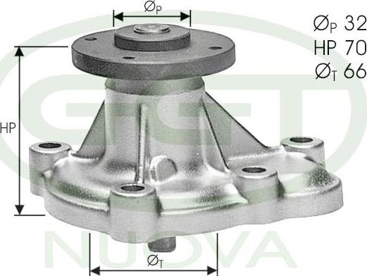 GGT PA10576 - Водяний насос autozip.com.ua