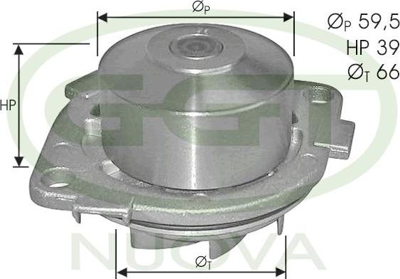 GGT PA10750 - Водяний насос autozip.com.ua