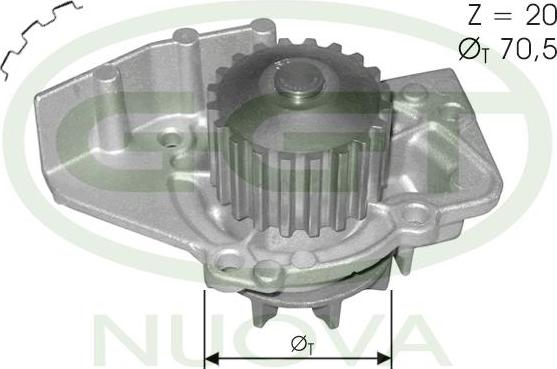 GGT PA12049 - Водяний насос autozip.com.ua