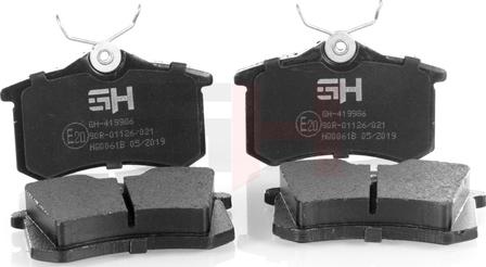 GH GH-419986 - Гальмівні колодки дискові зад. Citroen-Peugeot-Renault-VAG 17mm autozip.com.ua
