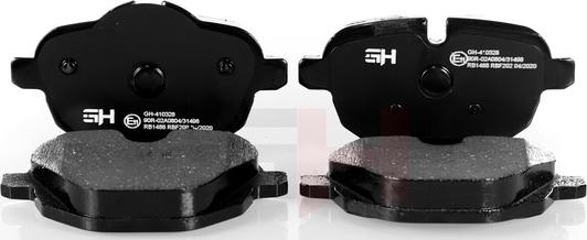 GH GH-410328 - Гальмівні колодки, дискові гальма autozip.com.ua