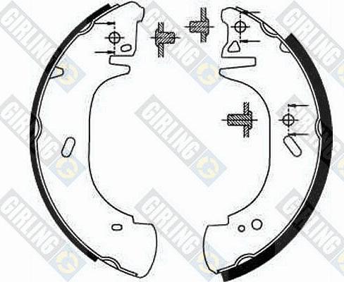 Girling 5186303 - Комплект гальм, барабанний механізм autozip.com.ua