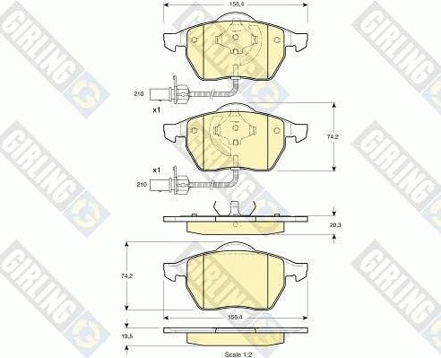 Girling 6410932 - Комплект гальм, дисковий гальмівний механізм autozip.com.ua