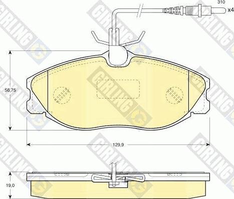 Girling 6410431 - Комплект гальм, дисковий гальмівний механізм autozip.com.ua