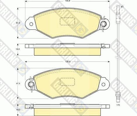 Girling 6410844 - Комплект гальм, дисковий гальмівний механізм autozip.com.ua