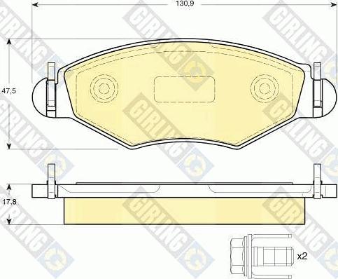 Girling 6410884 - Комплект гальм, дисковий гальмівний механізм autozip.com.ua