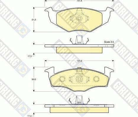 Girling 6410822 - Комплект гальм, дисковий гальмівний механізм autozip.com.ua