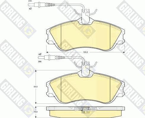 Girling 6410311 - Комплект гальм, дисковий гальмівний механізм autozip.com.ua