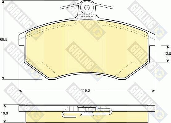 Girling 6410291 - Комплект гальм, дисковий гальмівний механізм autozip.com.ua