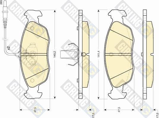 Girling 6410242 - Комплект гальм, дисковий гальмівний механізм autozip.com.ua