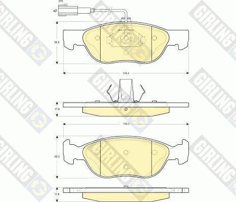 Girling 6411062 - Комплект гальм, дисковий гальмівний механізм autozip.com.ua