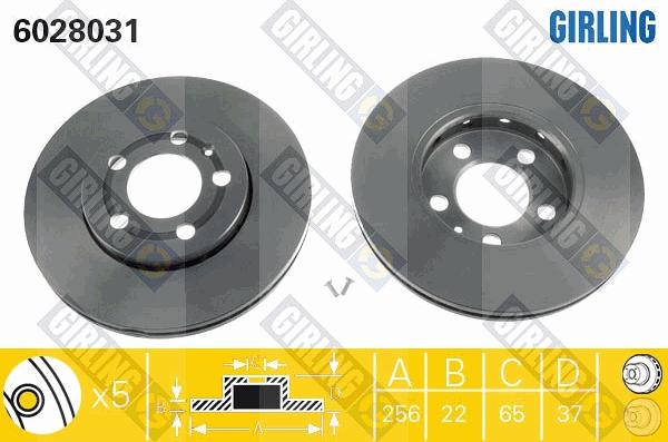 Girling 6411195 - Комплект гальм, дисковий гальмівний механізм autozip.com.ua