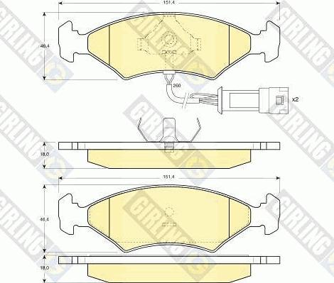 Girling 6411142 - Комплект гальм, дисковий гальмівний механізм autozip.com.ua