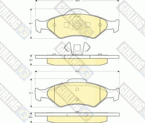 Girling 6411842 - Комплект гальм, дисковий гальмівний механізм autozip.com.ua