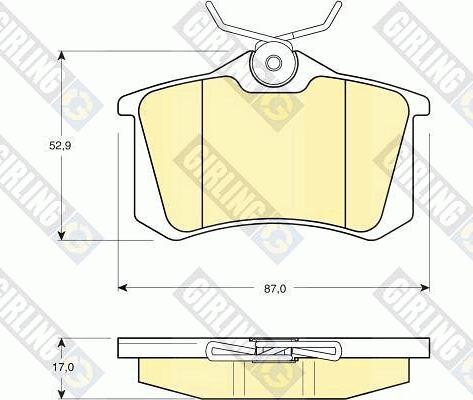 Girling 6411251 - Комплект гальм, дисковий гальмівний механізм autozip.com.ua