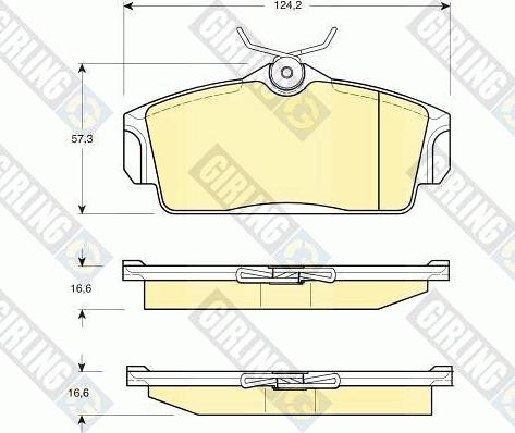 Girling 6411761 - Комплект гальм, дисковий гальмівний механізм autozip.com.ua