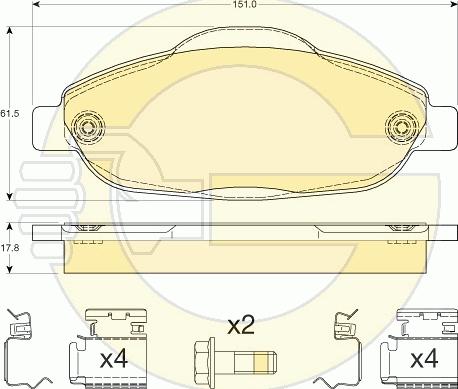 Girling 6412054 - Комплект гальм, дисковий гальмівний механізм autozip.com.ua