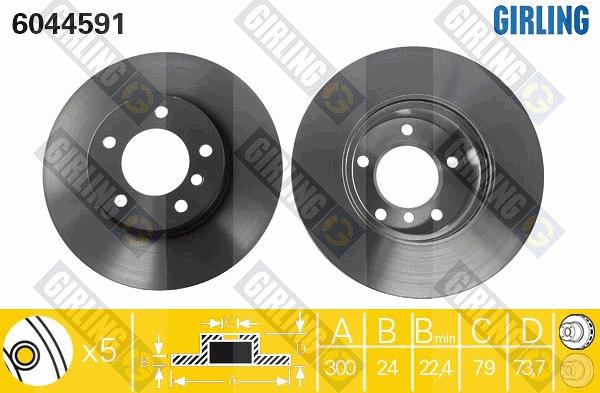 Girling 6044591 - Гальмівний диск autozip.com.ua