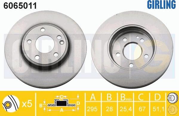 Girling 6065011 - Гальмівний диск autozip.com.ua