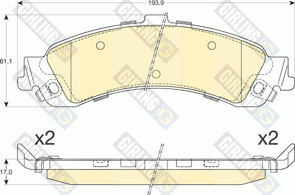 Girling 6144546 - Гальмівні колодки, дискові гальма autozip.com.ua