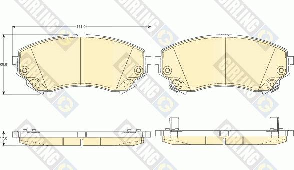 Girling 6144566 - Гальмівні колодки, дискові гальма autozip.com.ua