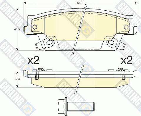 Girling 6144527 - Гальмівні колодки, дискові гальма autozip.com.ua