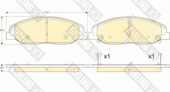 Girling 6144576 - Гальмівні колодки, дискові гальма autozip.com.ua