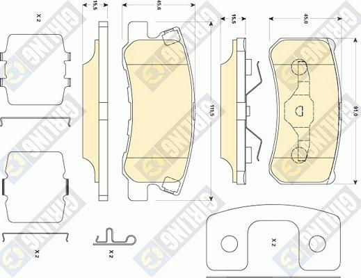 Girling 6146009 - Гальмівні колодки, дискові гальма autozip.com.ua