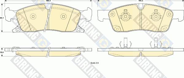 Girling 6146032 - Гальмівні колодки, дискові гальма autozip.com.ua