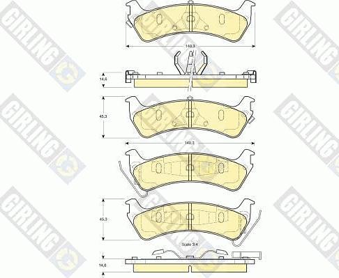 Girling 6140945 - Гальмівні колодки, дискові гальма autozip.com.ua