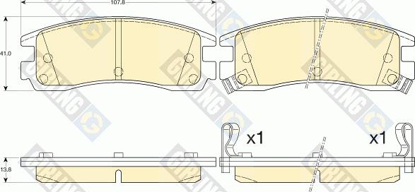 Girling 6140989 - Гальмівні колодки, дискові гальма autozip.com.ua