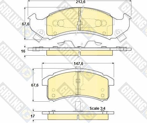 Girling 6140005 - Гальмівні колодки, дискові гальма autozip.com.ua