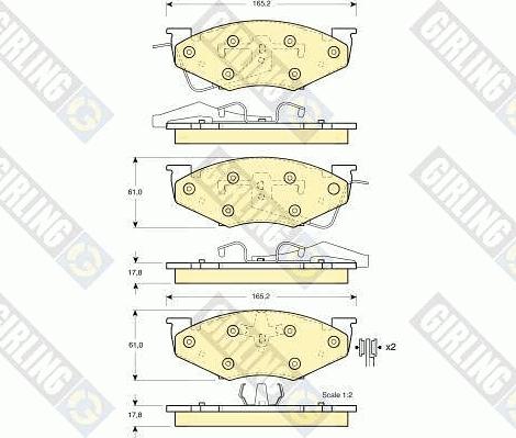 Girling 6140085 - Гальмівні колодки, дискові гальма autozip.com.ua