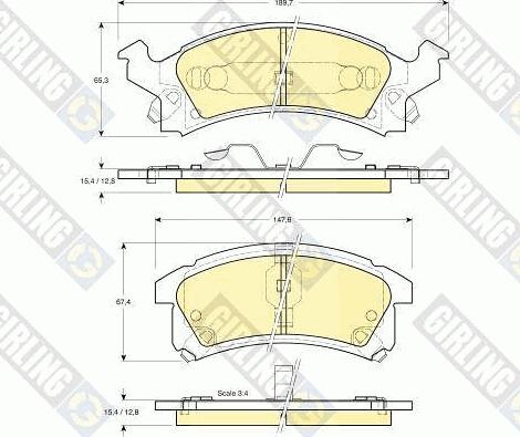 Girling 6140025 - Гальмівні колодки, дискові гальма autozip.com.ua