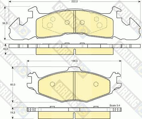 Girling 6140075 - Гальмівні колодки, дискові гальма autozip.com.ua